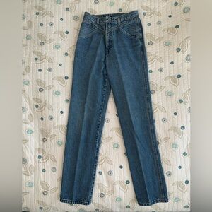 Vintage TALL Rockies Bareback Medium Wash High Rise Waist Extra Long Straight